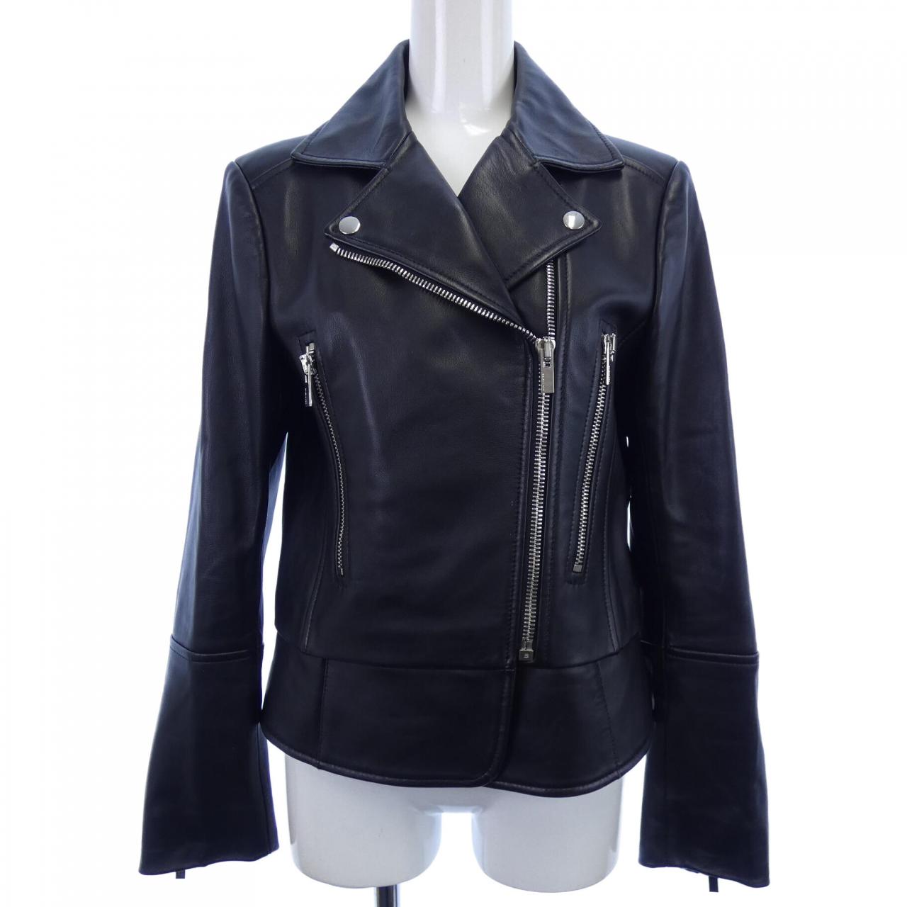 BALENCIAGA BALENCIAGA 374490 TMH16 皮革骑手夹克