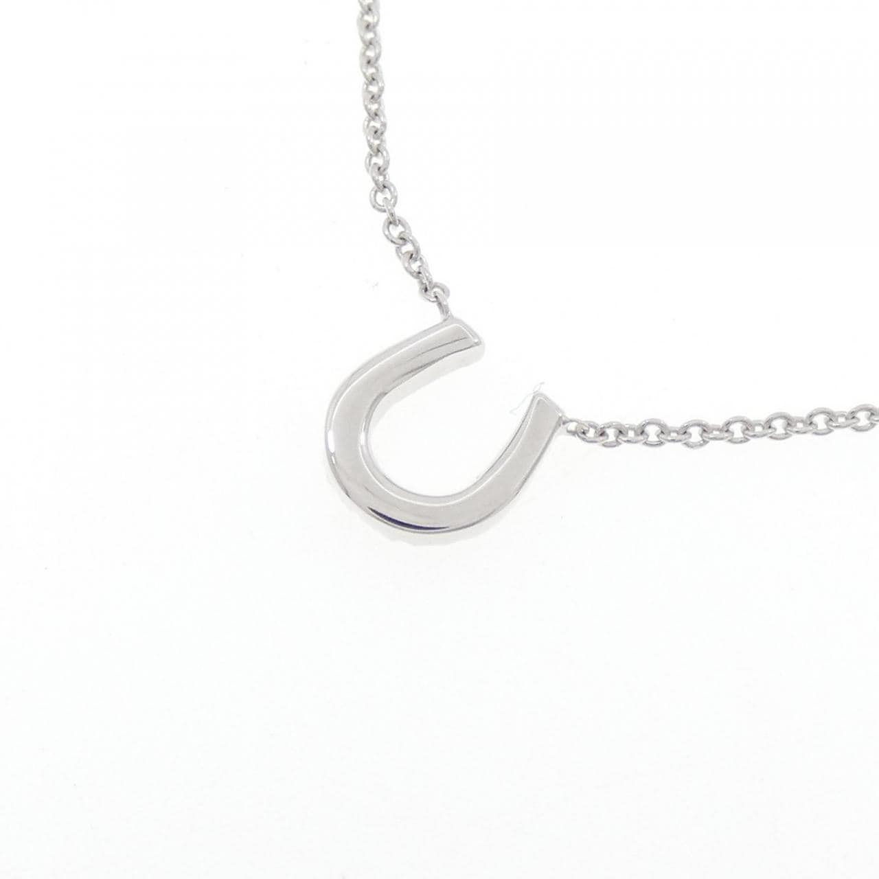 14KTWG ホースシュー ダイヤモンド ネックレス