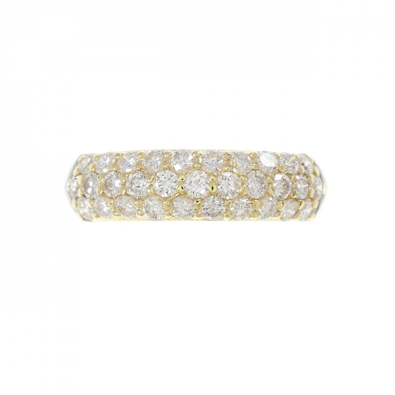 K18YG/PT900 パヴェ ダイヤモンド リング 1.00CT