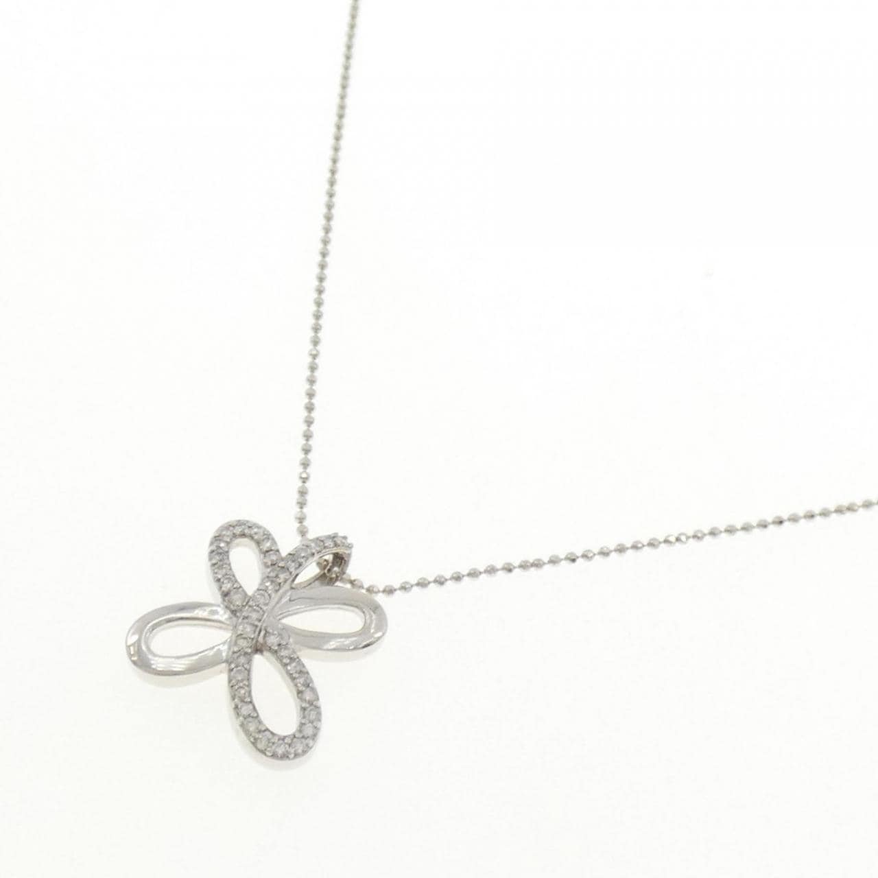 K18WG ダイヤモンド ネックレス 0.30CT