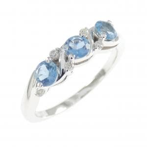 K18WG アクアマリン リング 0.46CT