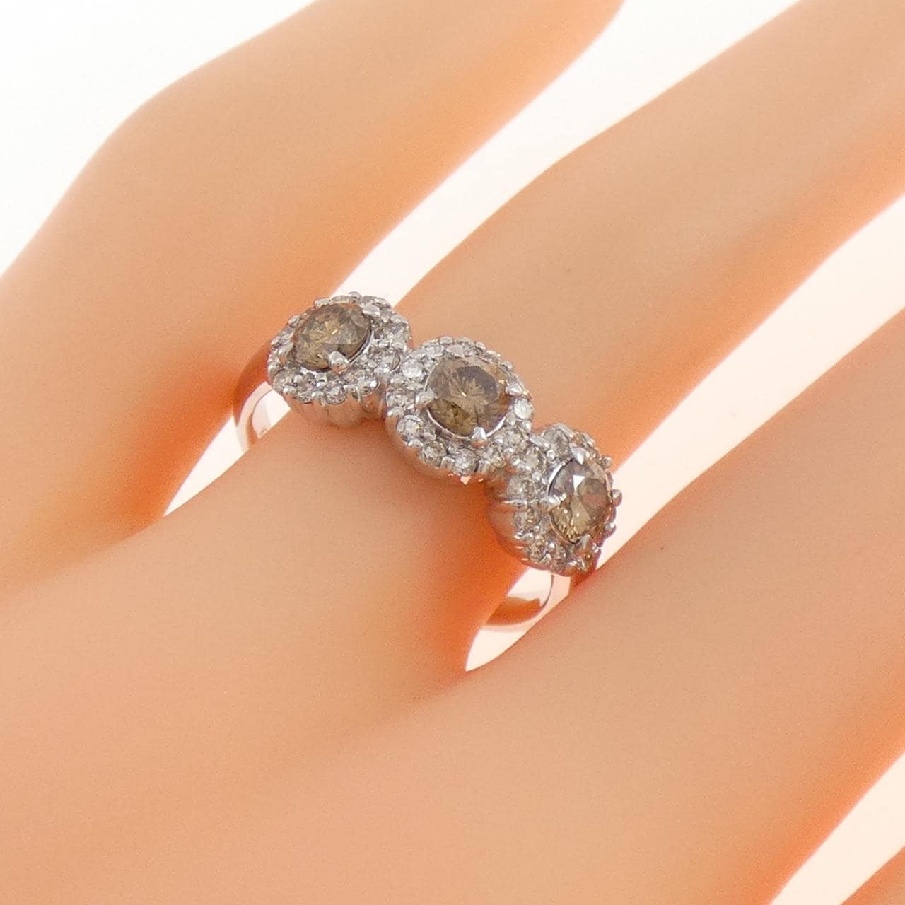 K18WG ダイヤモンド リング 1.00CT