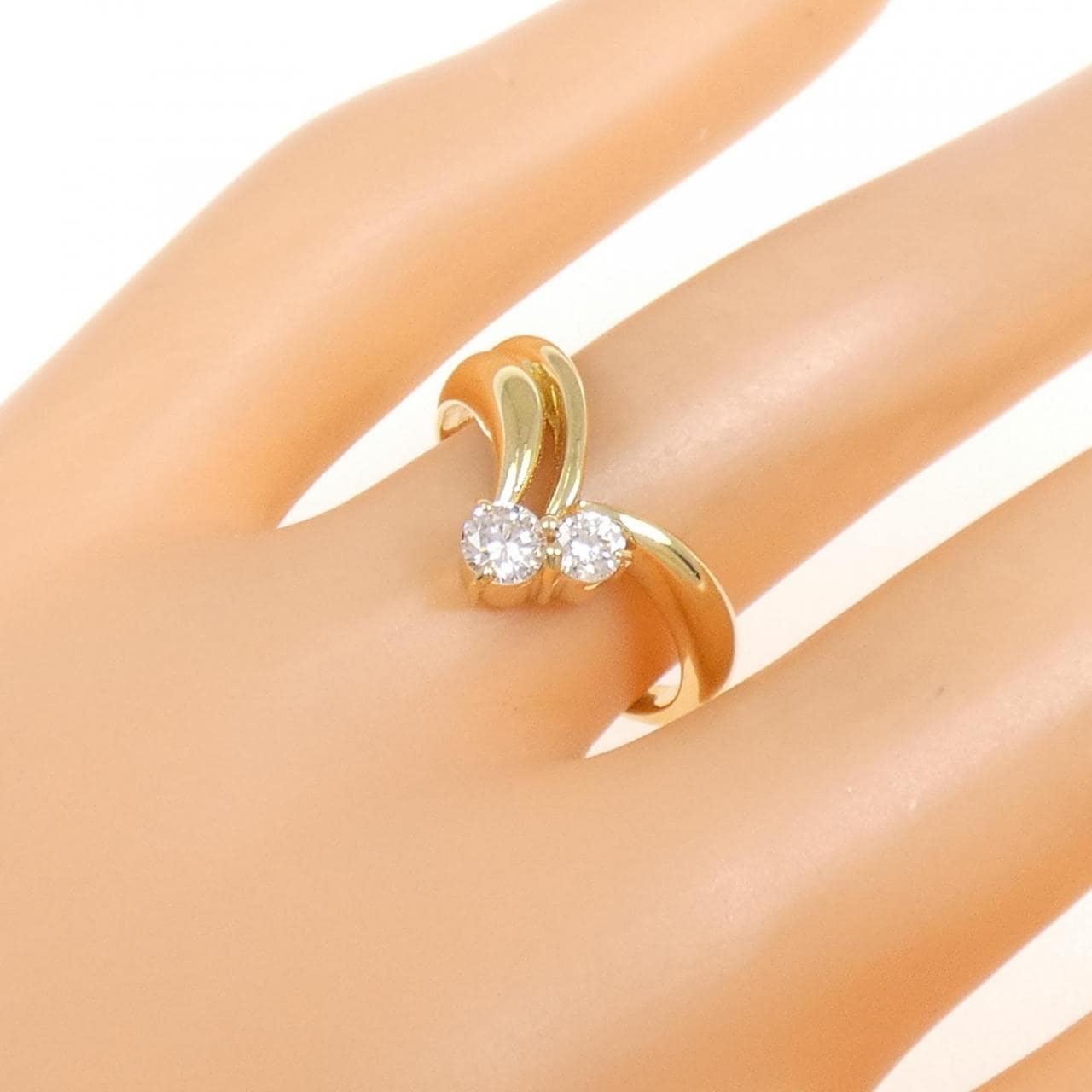 K18YG ダイヤモンド リング 0.26CT