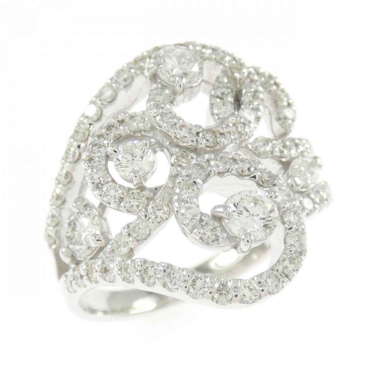 K18WG ダイヤモンド リング 1.15CT