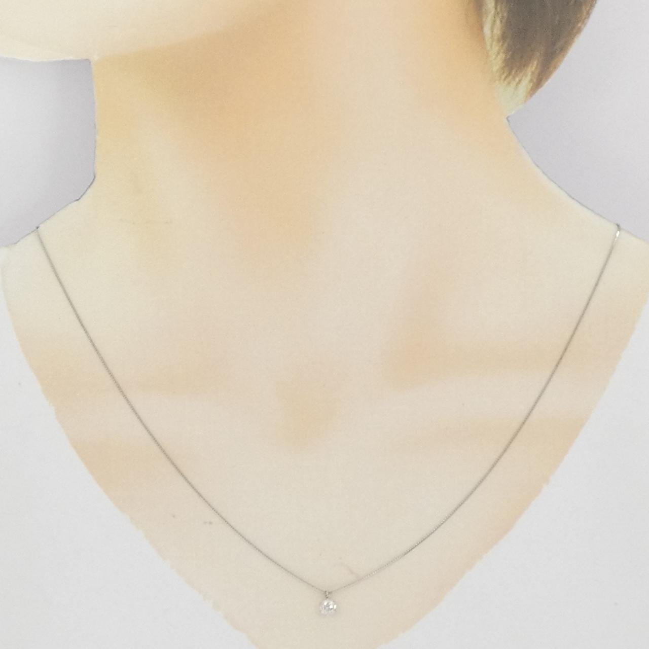 PT900/PT850 ソリティア ダイヤモンド ネックレス 0.225CT