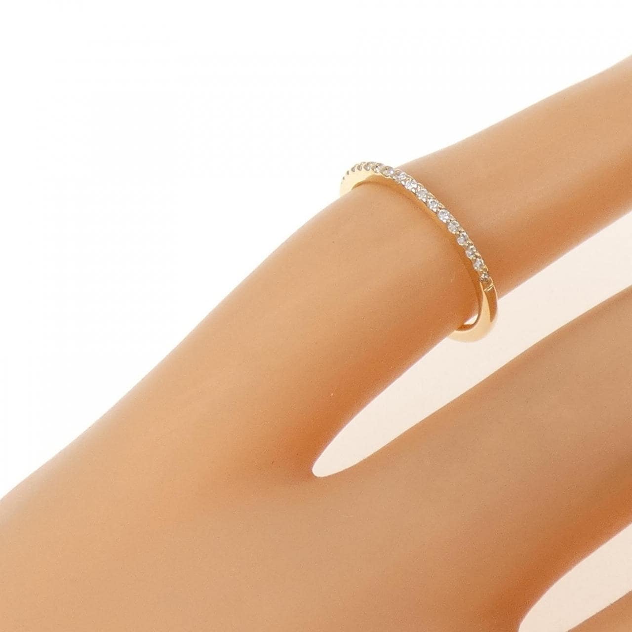 アガット ダイヤモンド ピンキー リング 0.05CT