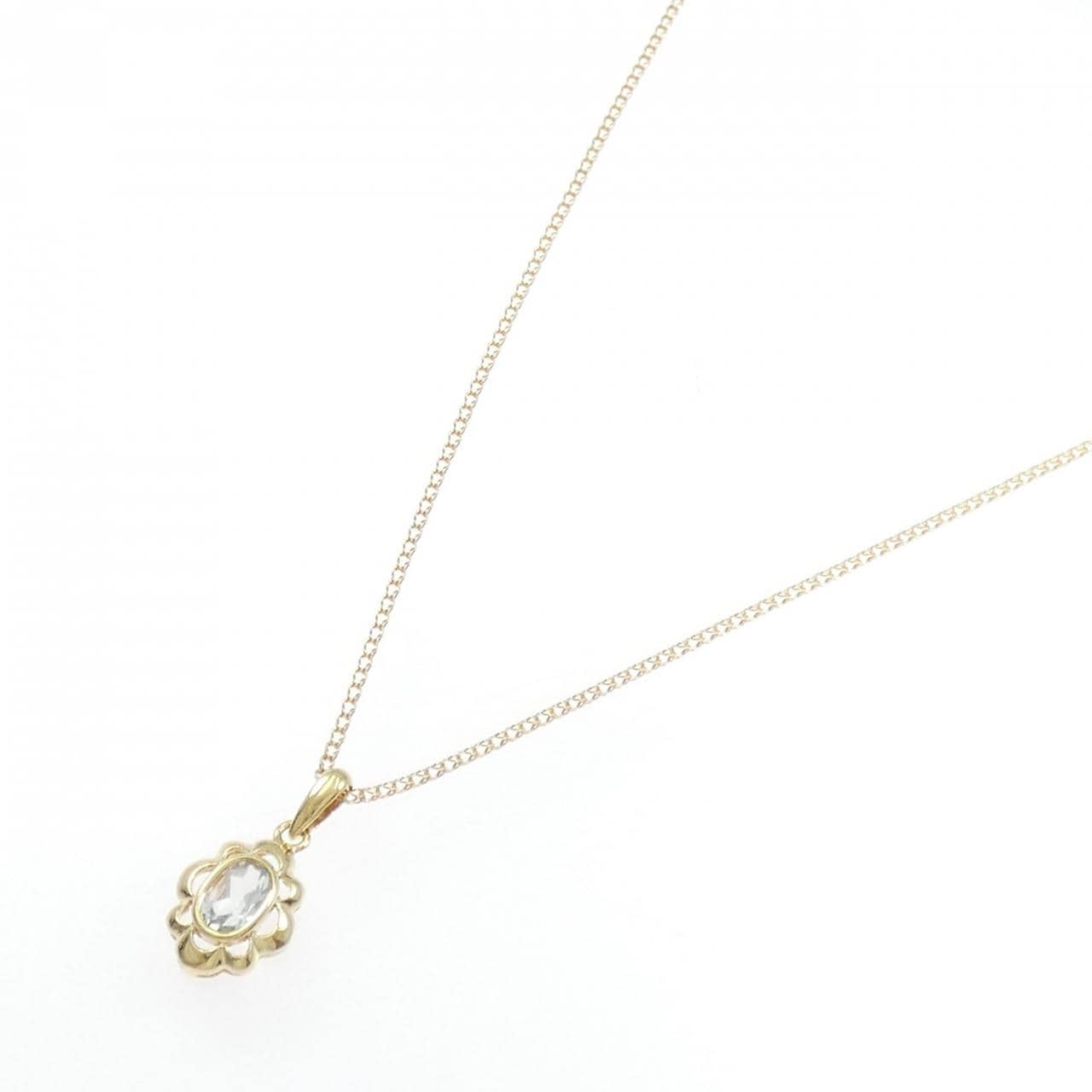 K18YG Aquamarine necklace