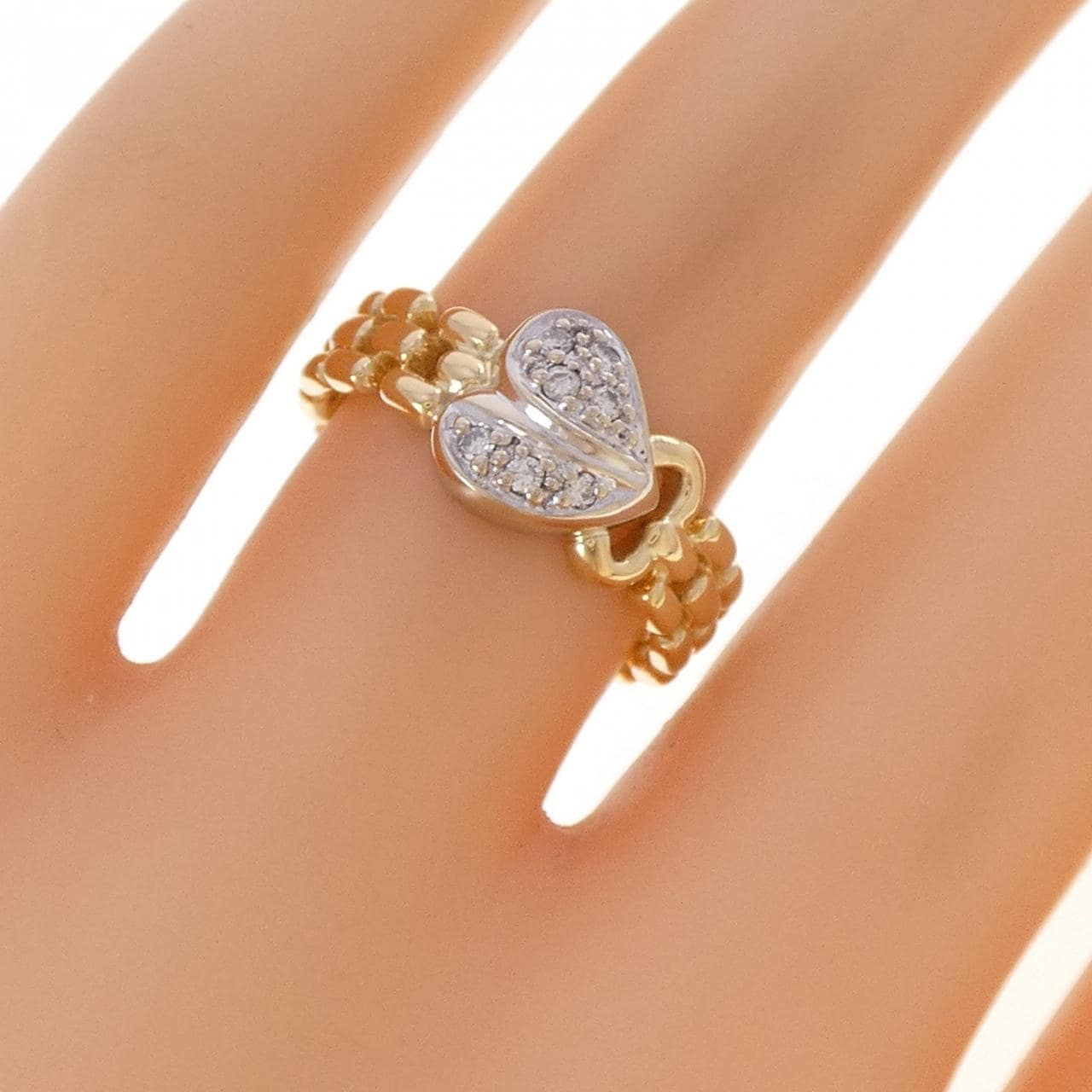 750YG/750WG ダイヤモンド リング 0.10CT