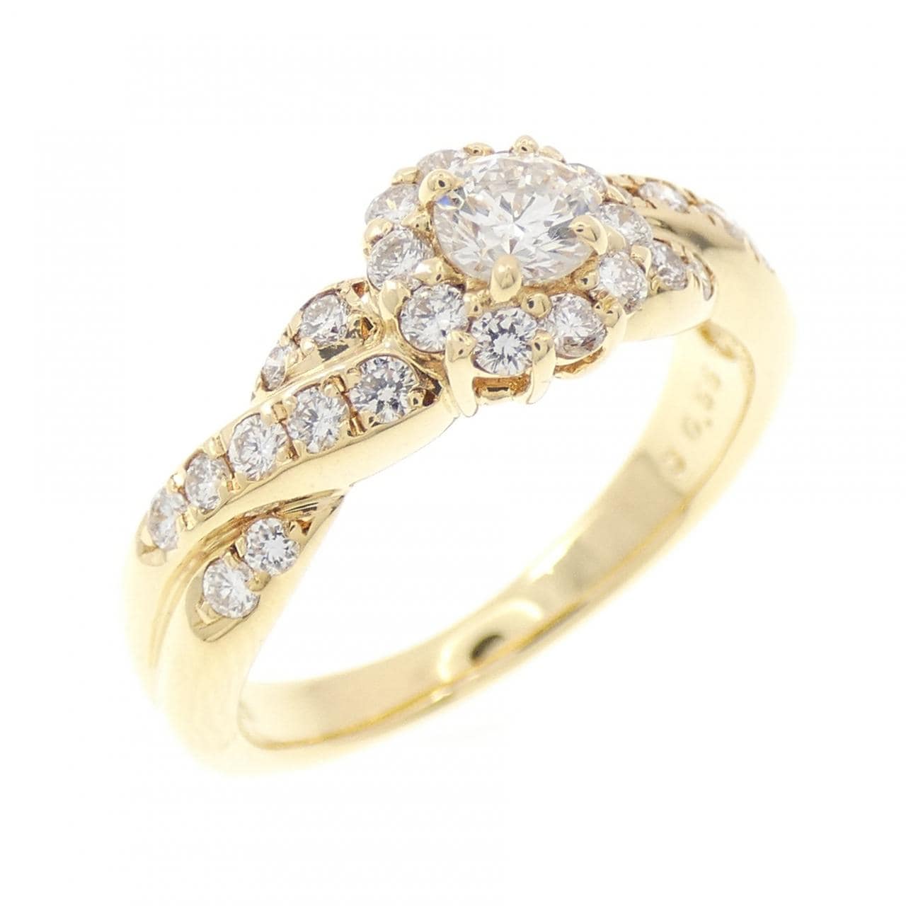 K18YG ダイヤモンド リング 0.55CT