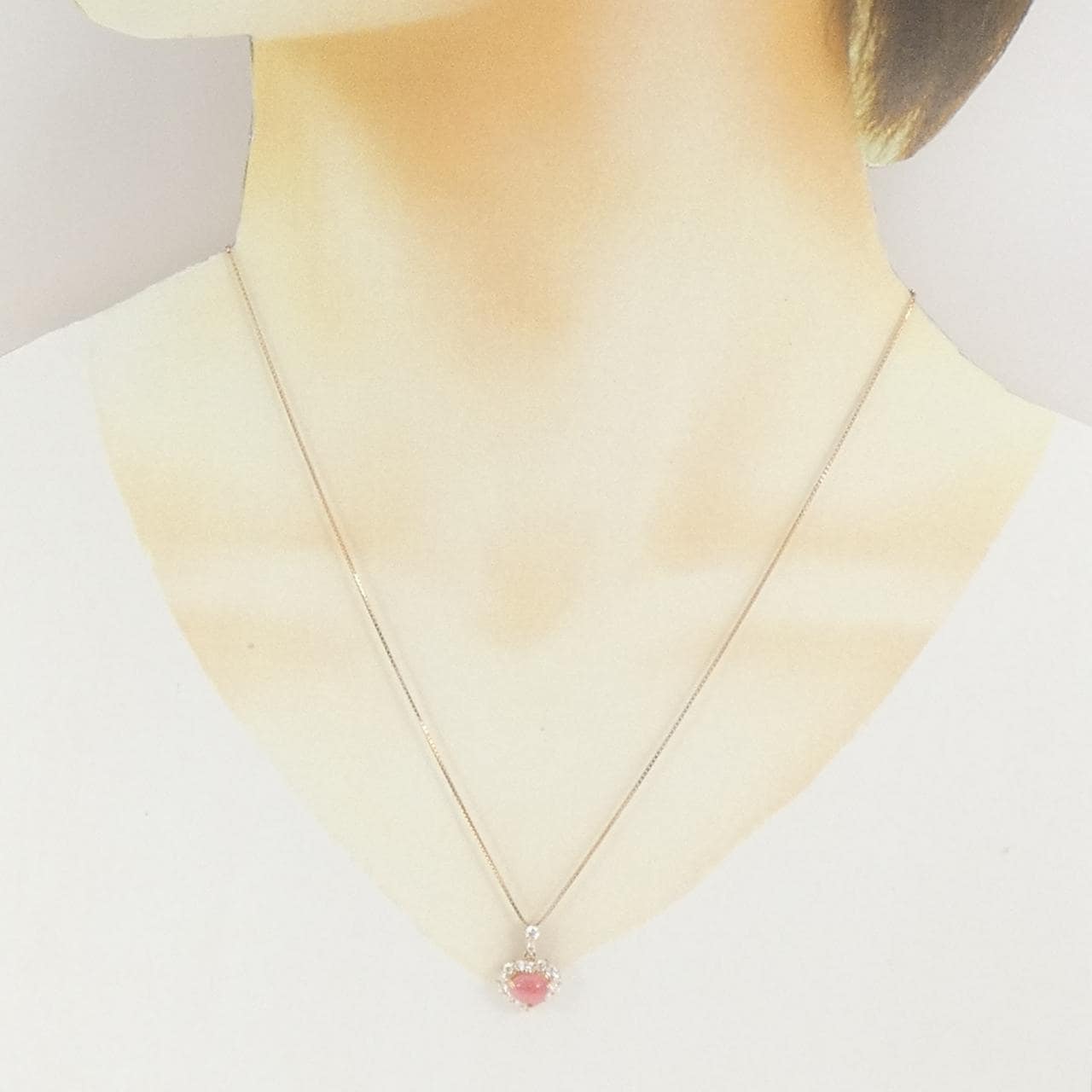 K18PG ハート コンクパール ネックレス 1.51CT