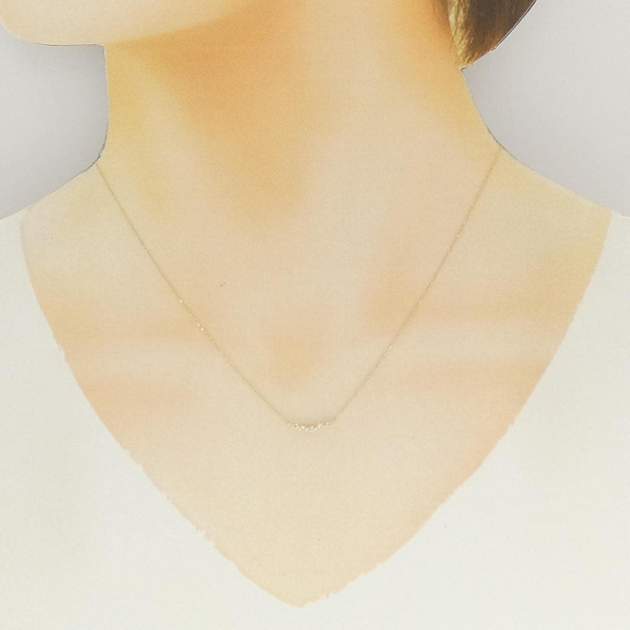 K18YG ダイヤモンド ネックレス 0.10CT