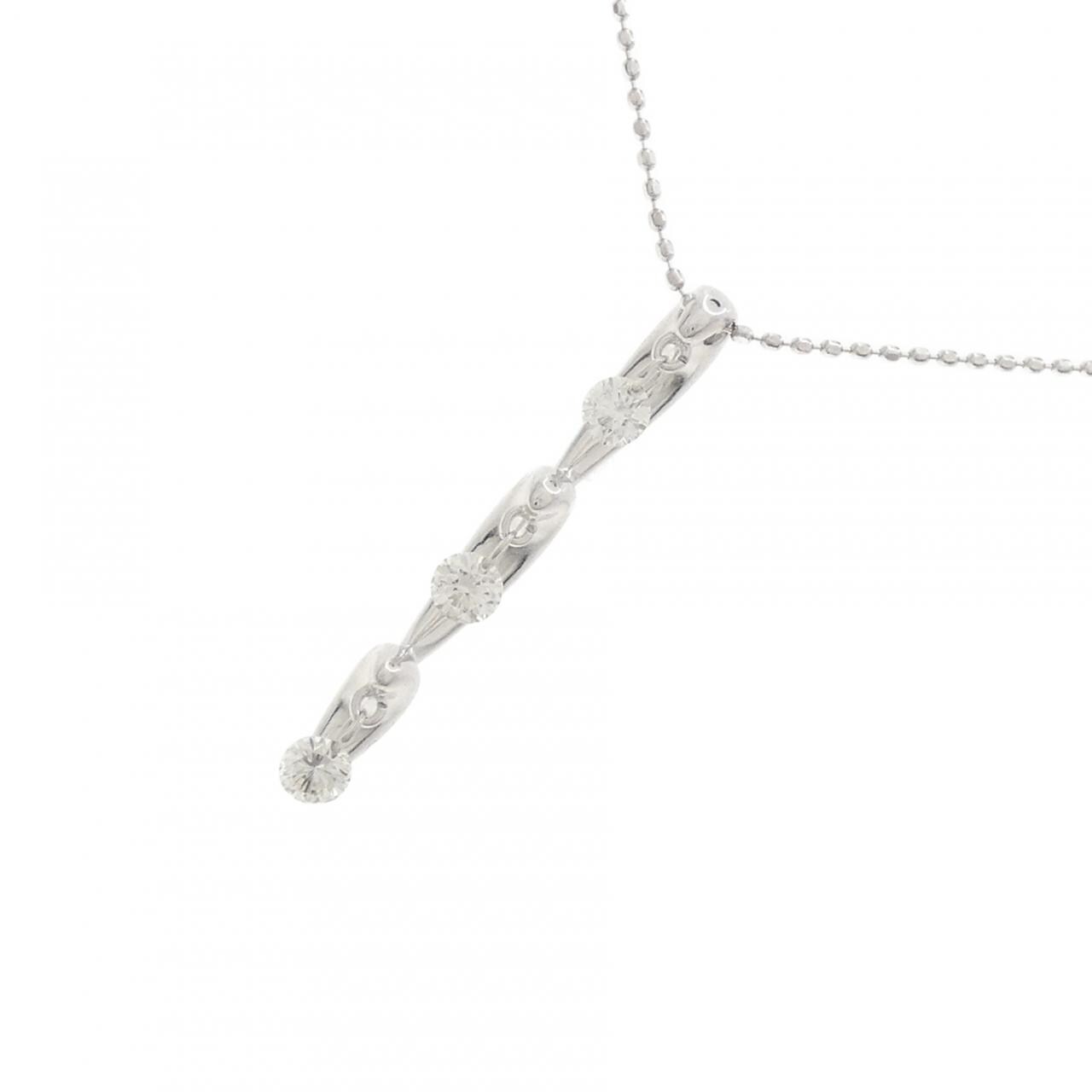 K18WG ダイヤモンド ネックレス 0.30CT