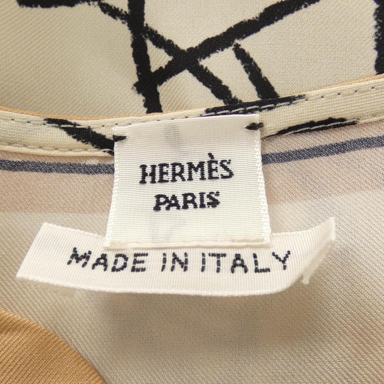 エルメス HERMES エクスリブリスアマンルヴェ 6E0573DX ツイルレーヌ ワンピース