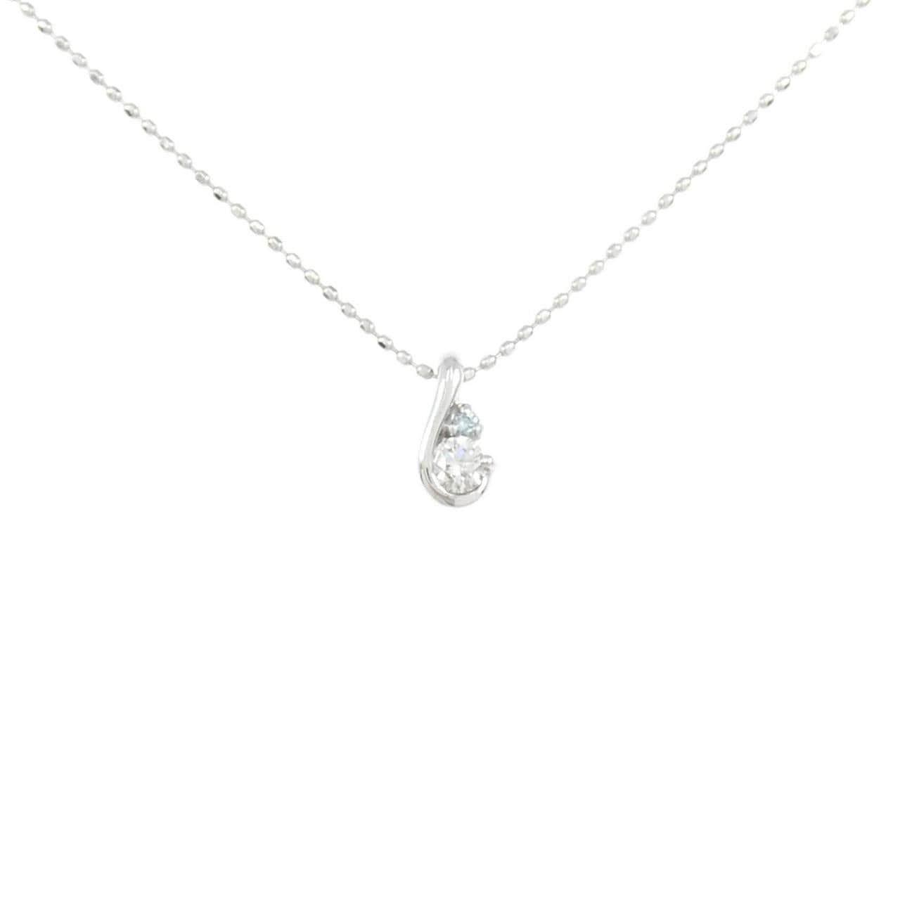 K18WG ダイヤモンド ネックレス 0.11CT