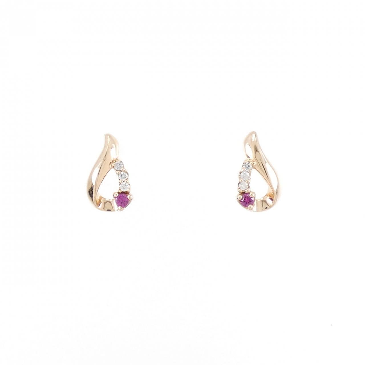 KUMIKYOKU Ruby Earrings