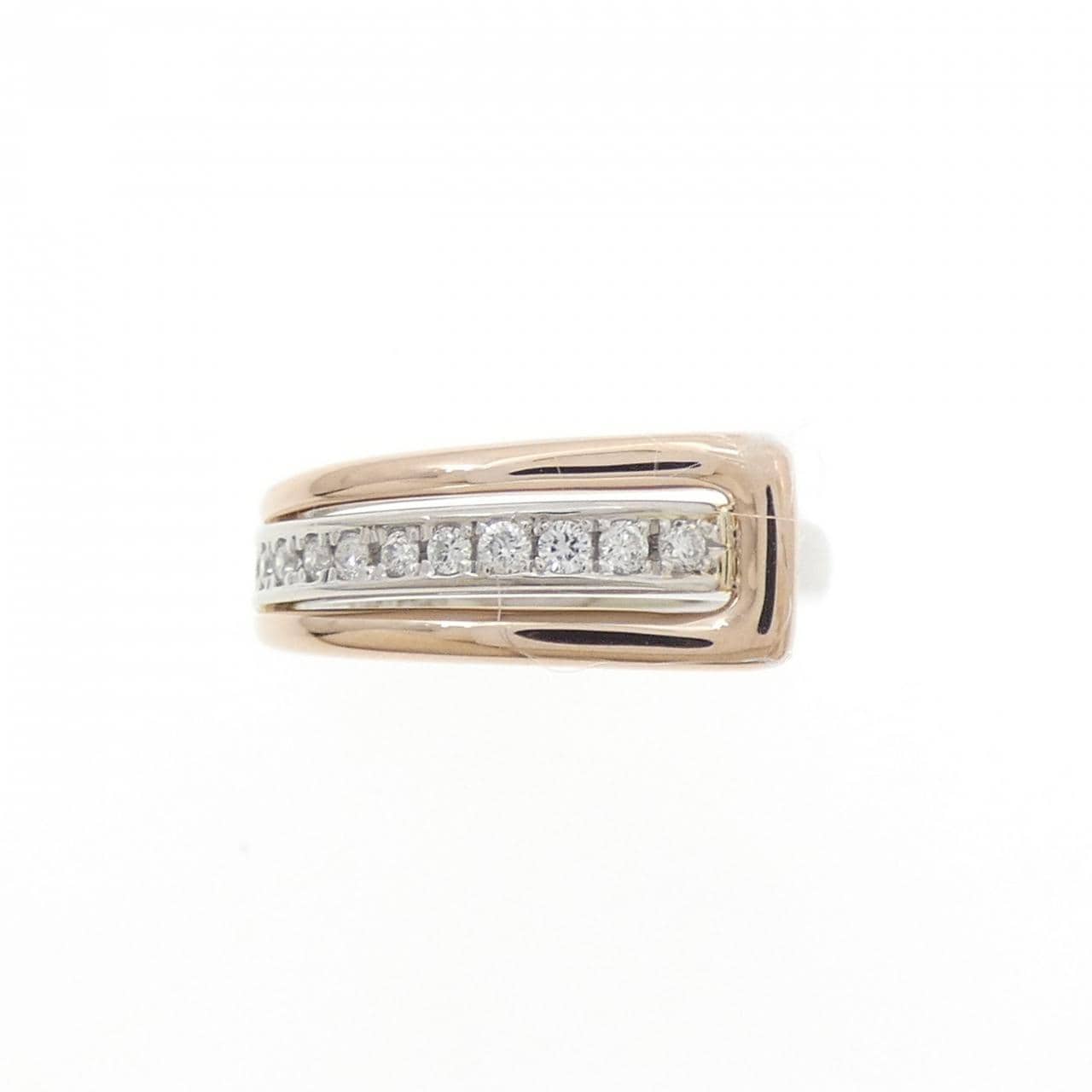 PT900/K18PG ダイヤモンド ピンキーリング 0.11CT