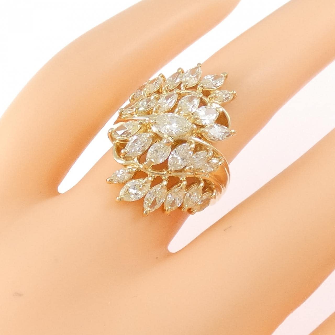 K18YG ダイヤモンド リング 2.67CT