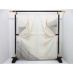 【未使用品】単衣　駒絽訪問着　友禅加工