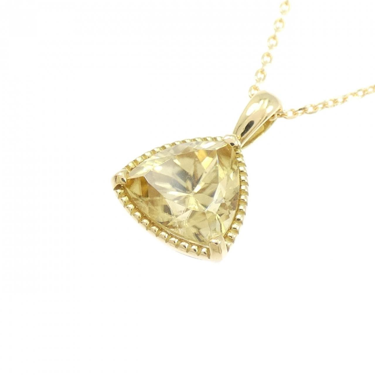 K18YG ジルコン ネックレス 2.51CT