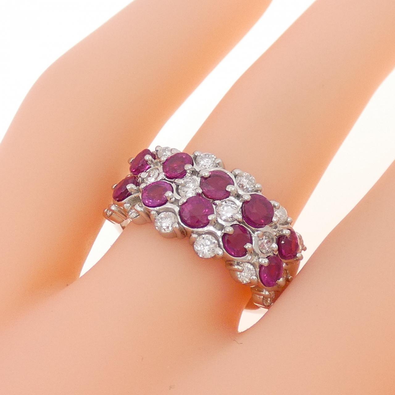 PT900 ルビー リング 2.00CT
