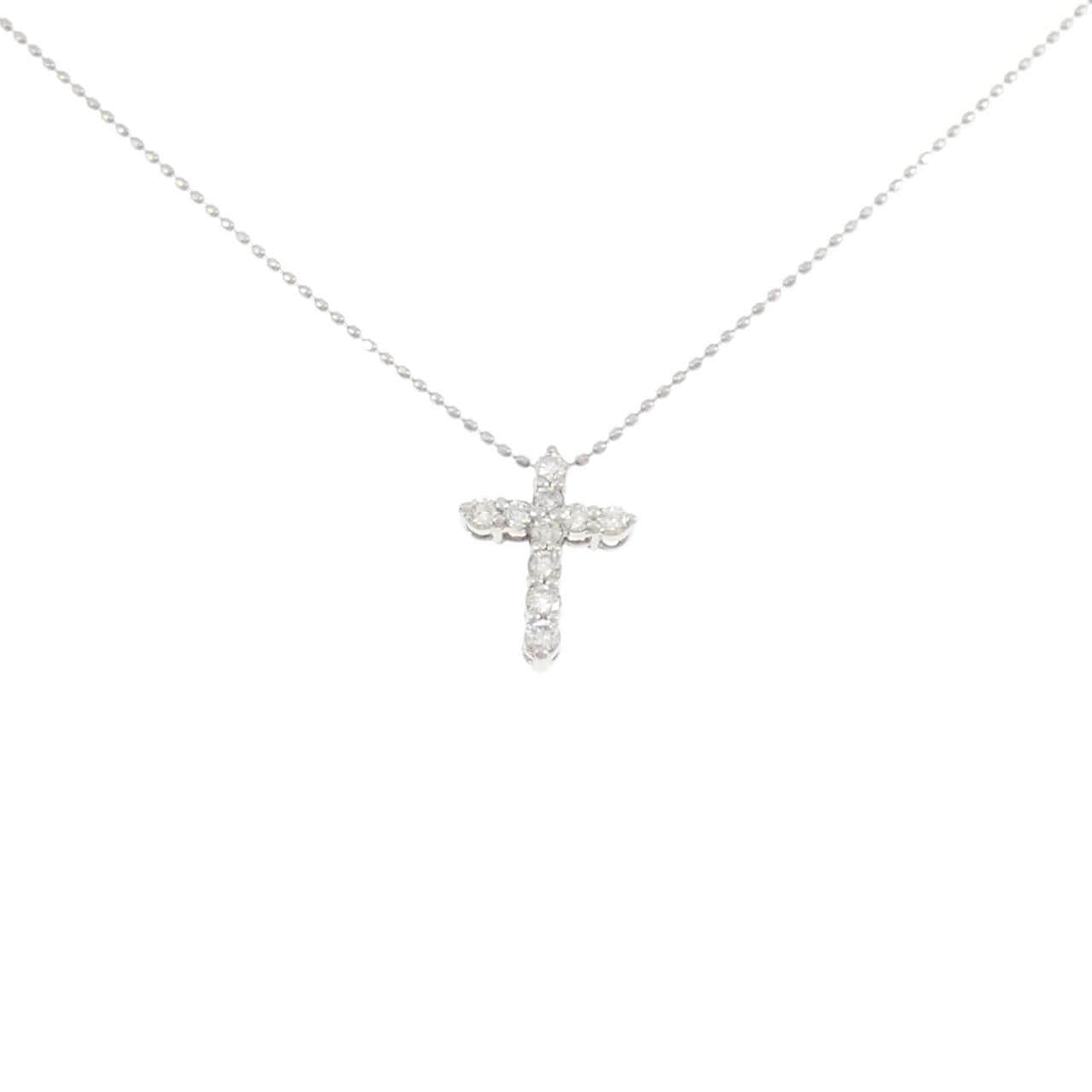 PT900 クロス ダイヤモンド ネックレス 0.30CT