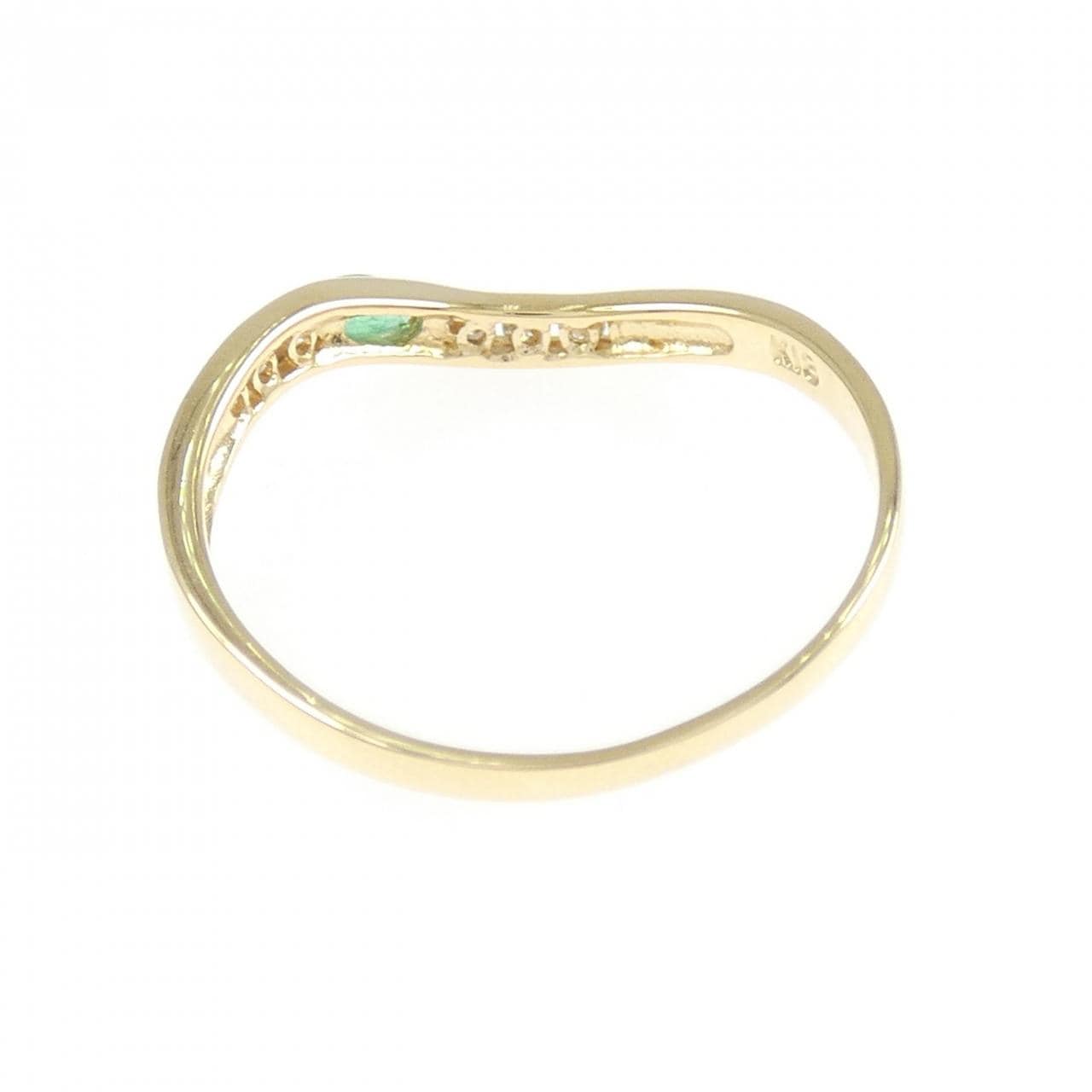 K18YG エメラルド リング 0.08CT
