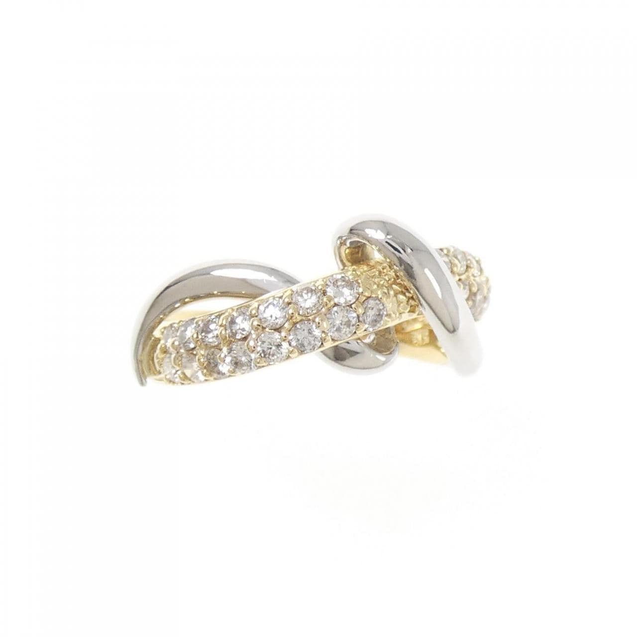 K18YG/PT900 ダイヤモンド リング 0.50CT