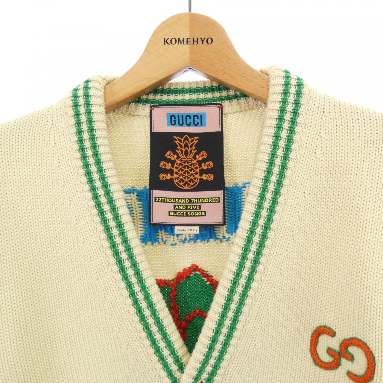 グッチ GUCCI 22THOUSAND 7HUNDRED AND FIVE GUCCI SONGS 683098 XKB73 カーディガン