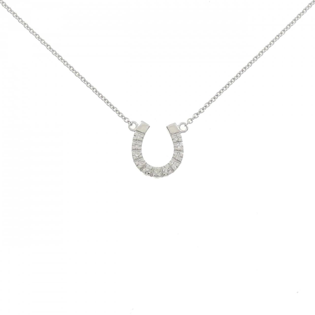 750WG Horseshoe Diamond Necklace