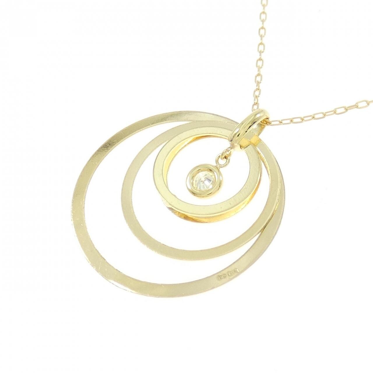 K18YG ダイヤモンド ネックレス 0.06CT