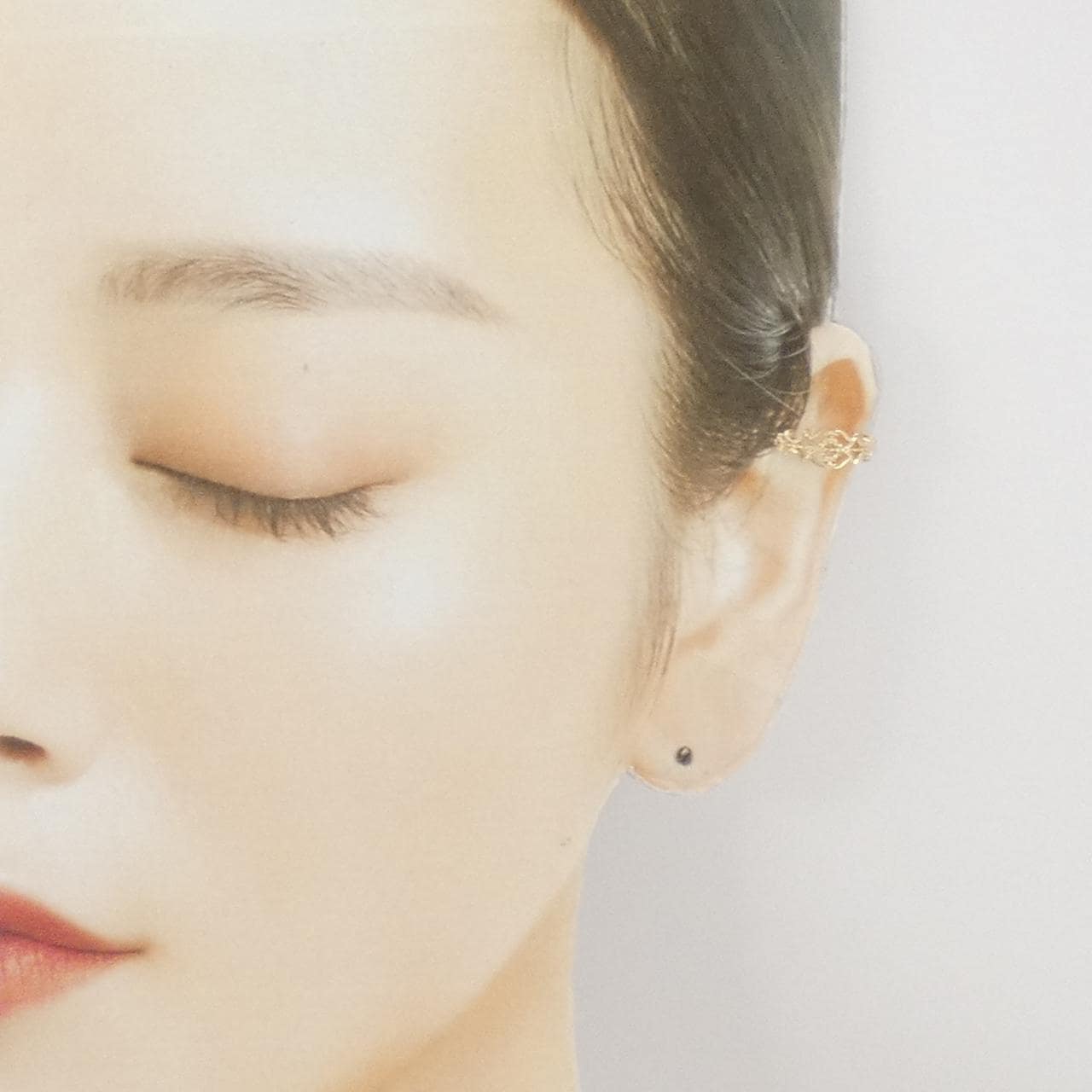 アガット K10YG イヤーカフ 片耳