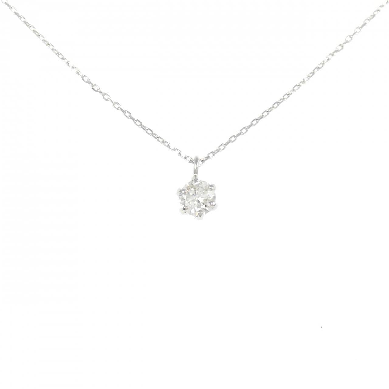 PT900/PT850ソリティア  ダイヤモンド ネックレス 0.2CT