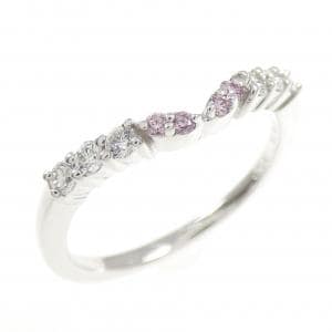 K18WG ピンクダイヤモンド リング 0.04CT