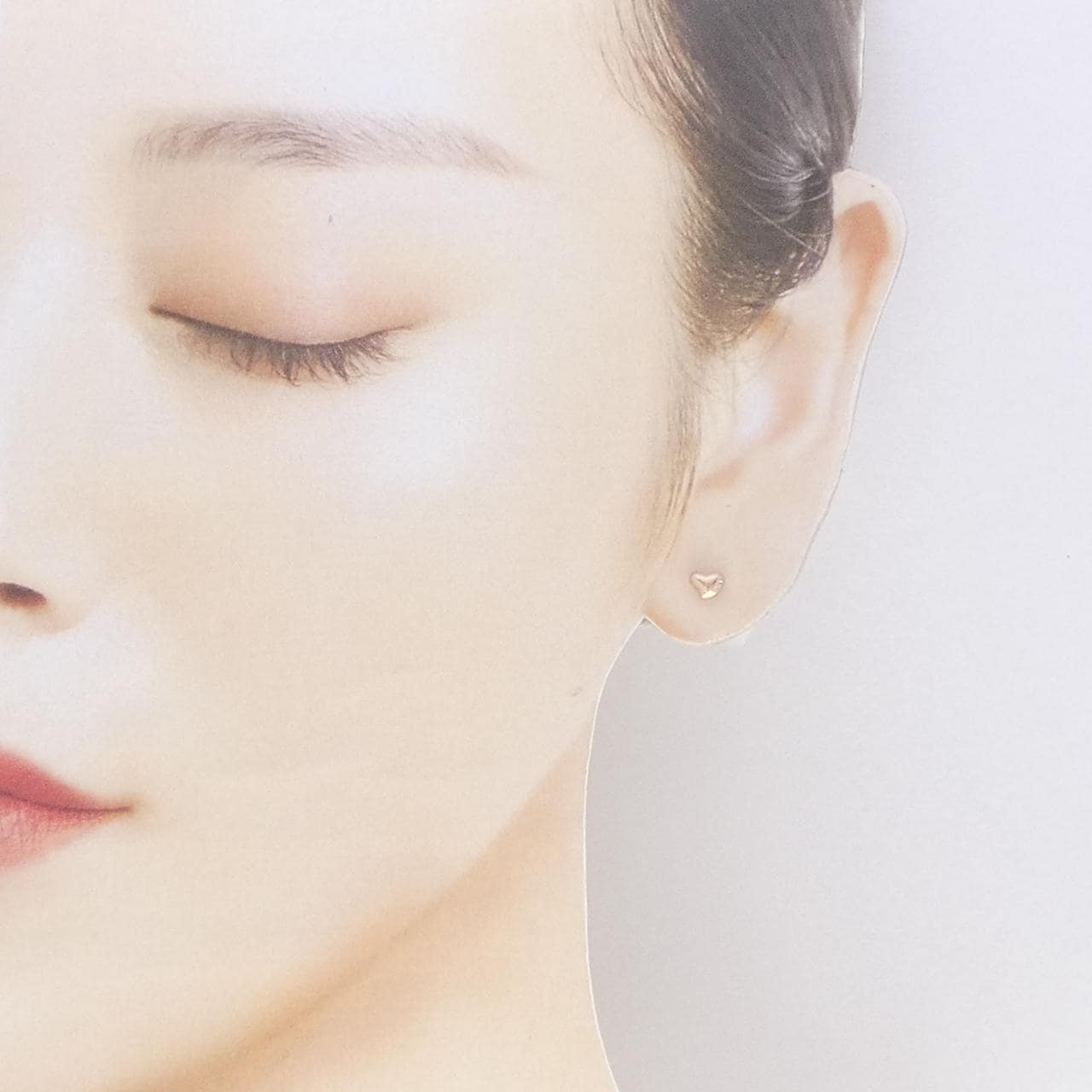 K18PG ハート ピアス