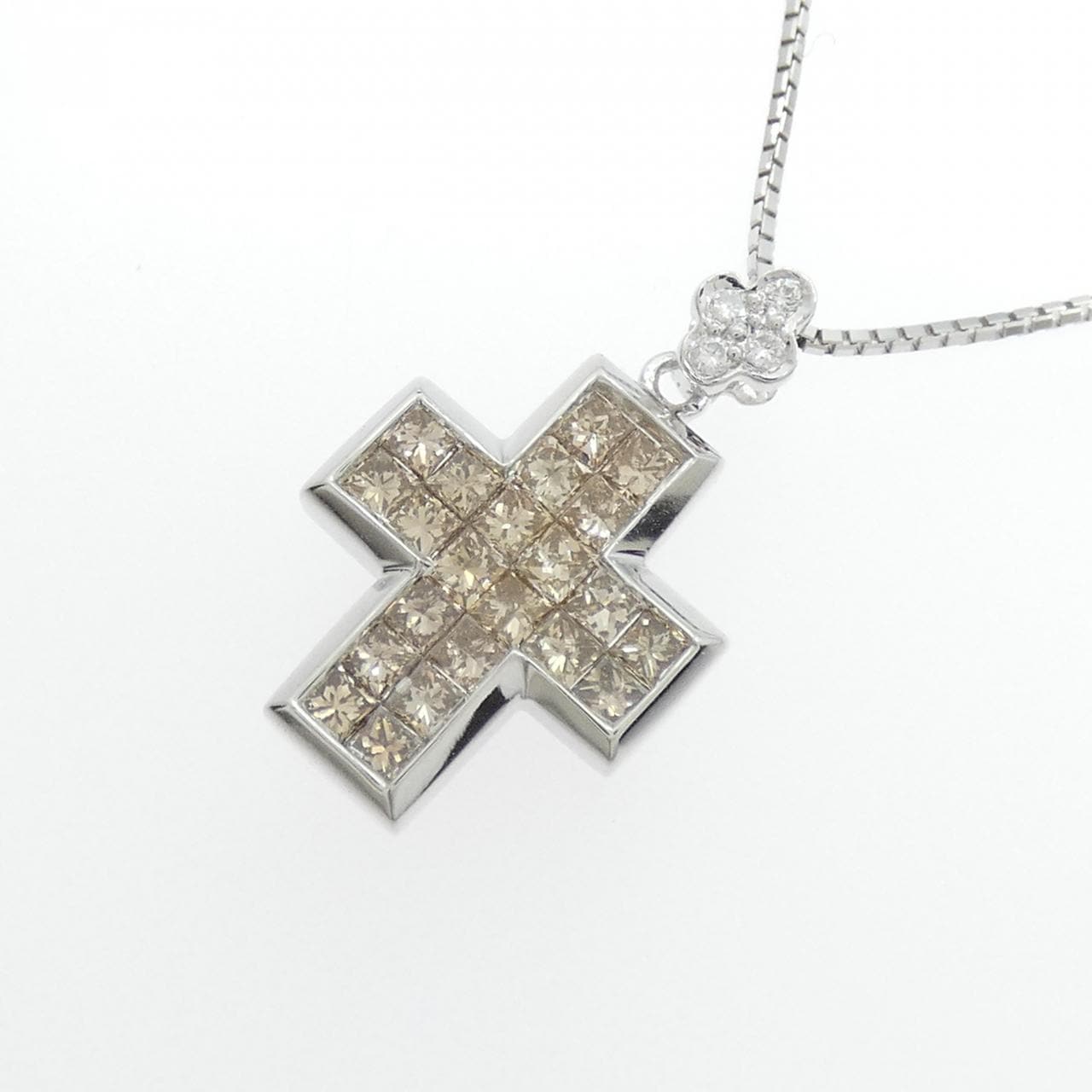 K18WG ダイヤモンド ネックレス