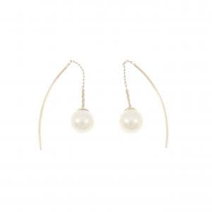 アガット 淡水パール ピアス 6.3mm