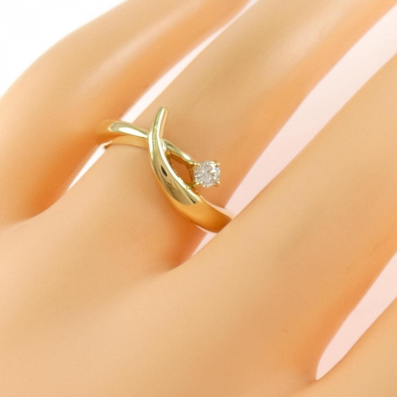 K18YG ダイヤモンド リング 0.11CT
