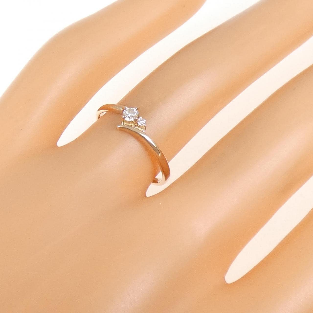 K18PG ダイヤモンド リング 0.09CT