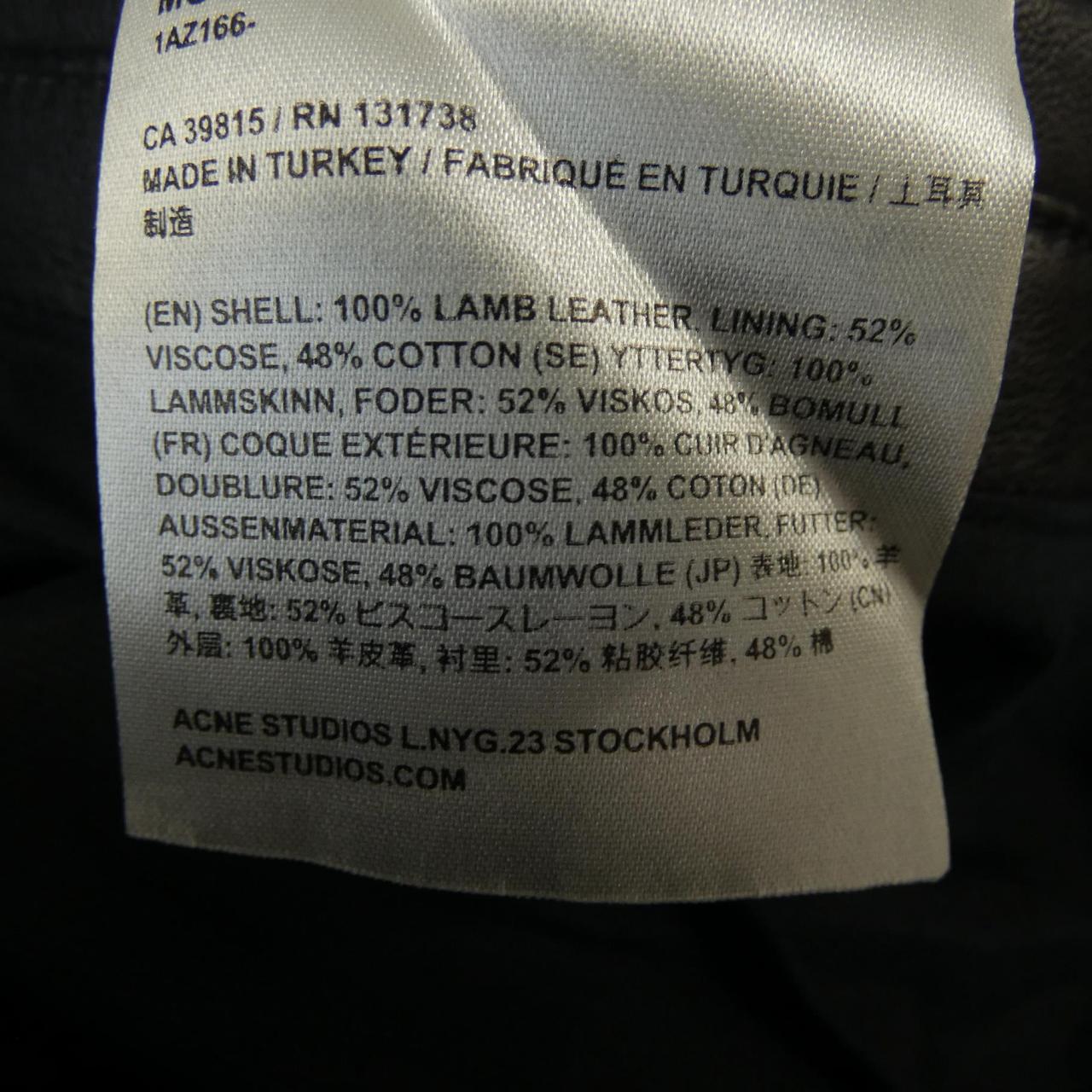 アクネストゥディオズ ACNE STUDIOS MOCK レザーライダースジャケット