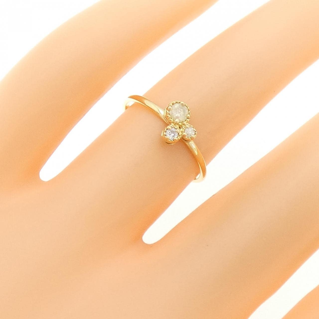 K18YG ダイヤモンド リング 0.09CT