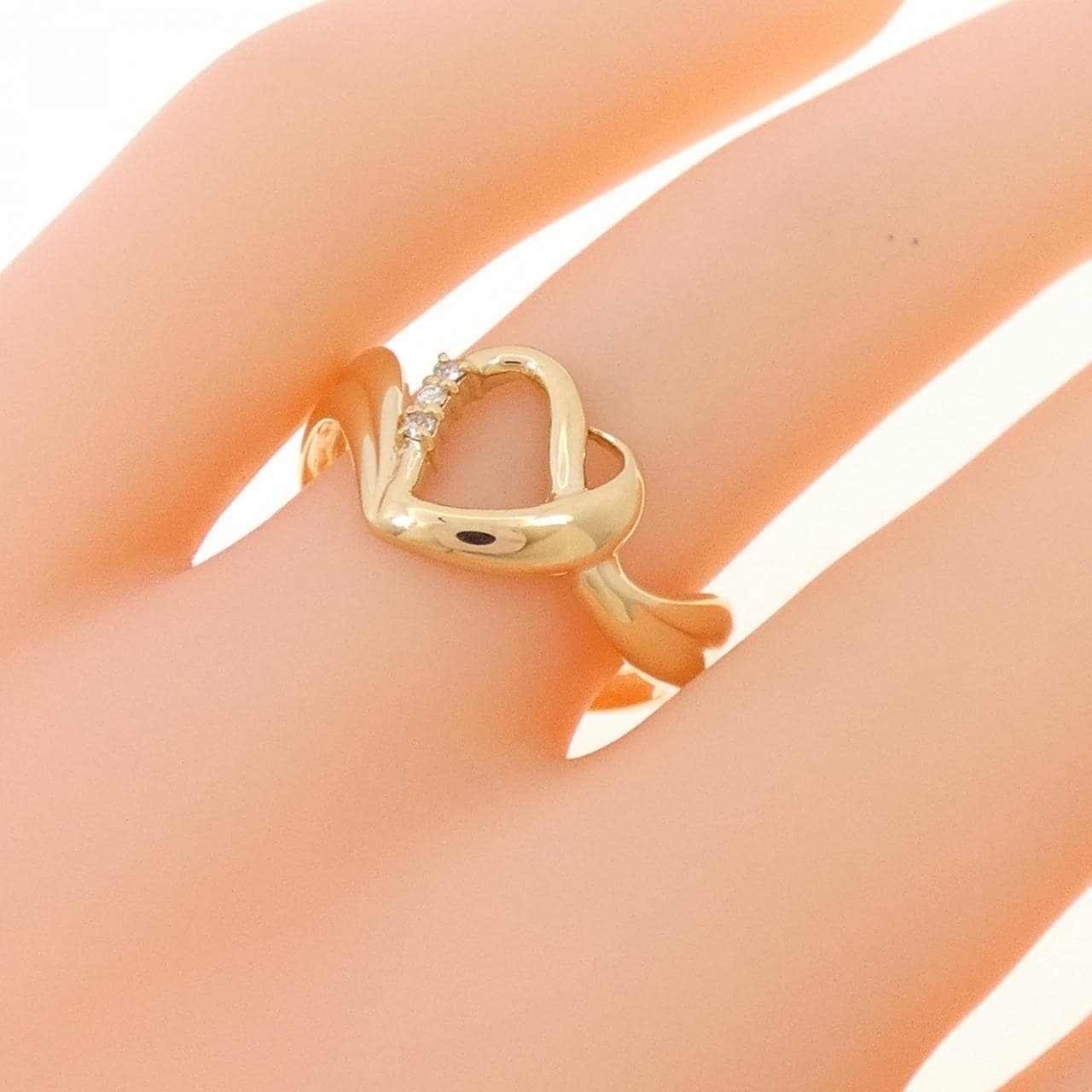 K18YG ダイヤモンド リング 0.02CT
