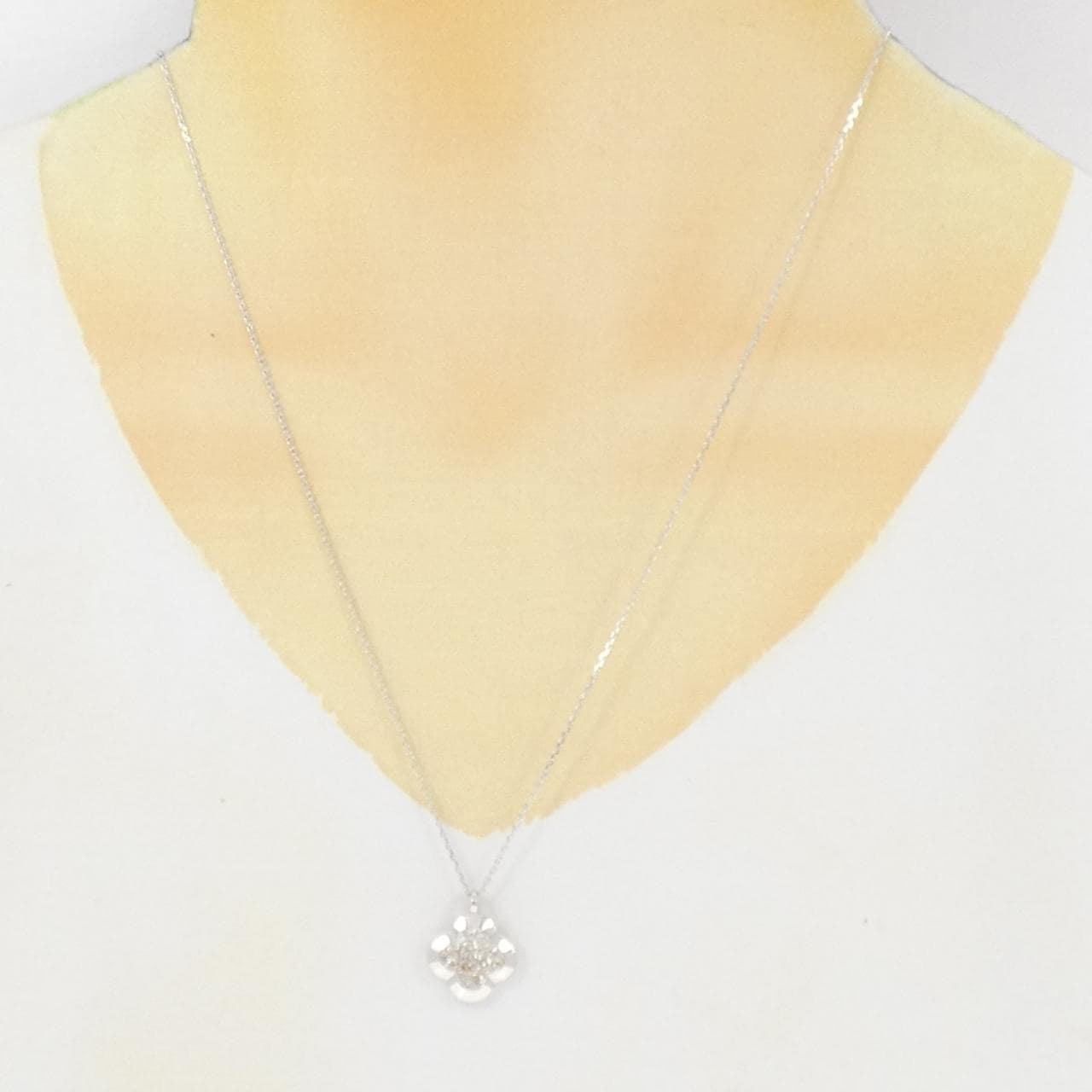 K18WG ダイヤモンド ネックレス 0.40CT
