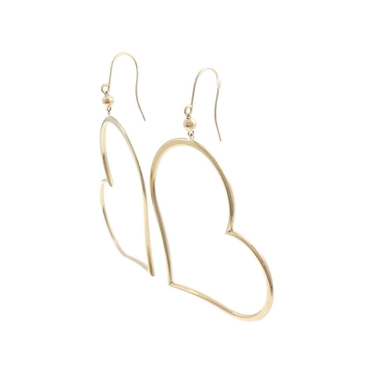 [BRAND NEW] K18YG heart earrings