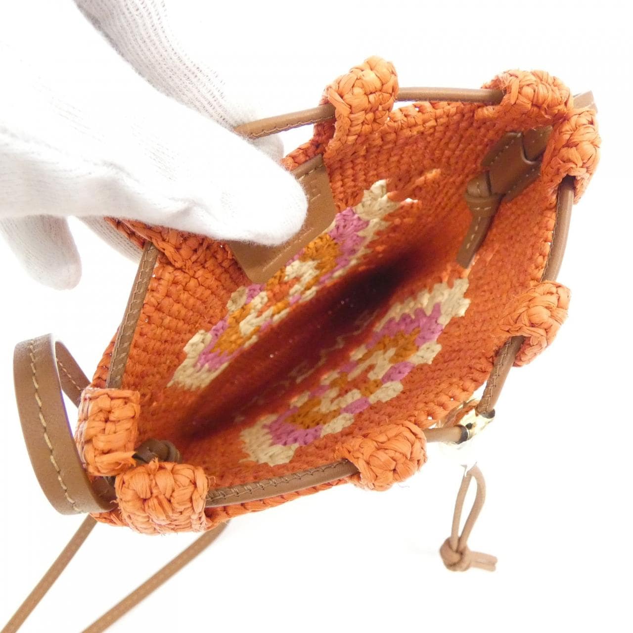 【新品】ロエベ DRAWSTRING POCKET CROCHET C630PHPX07 ショルダーバッグ