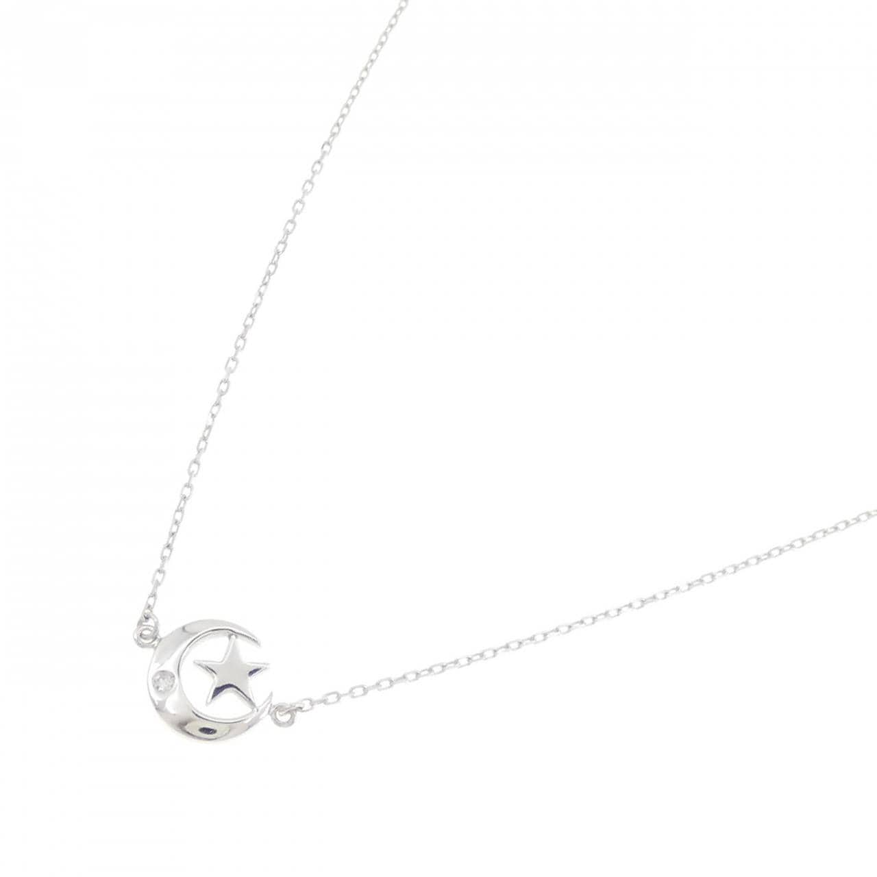 マリハ スター×ムーン ダイヤモンド ネックレス 0.02CT