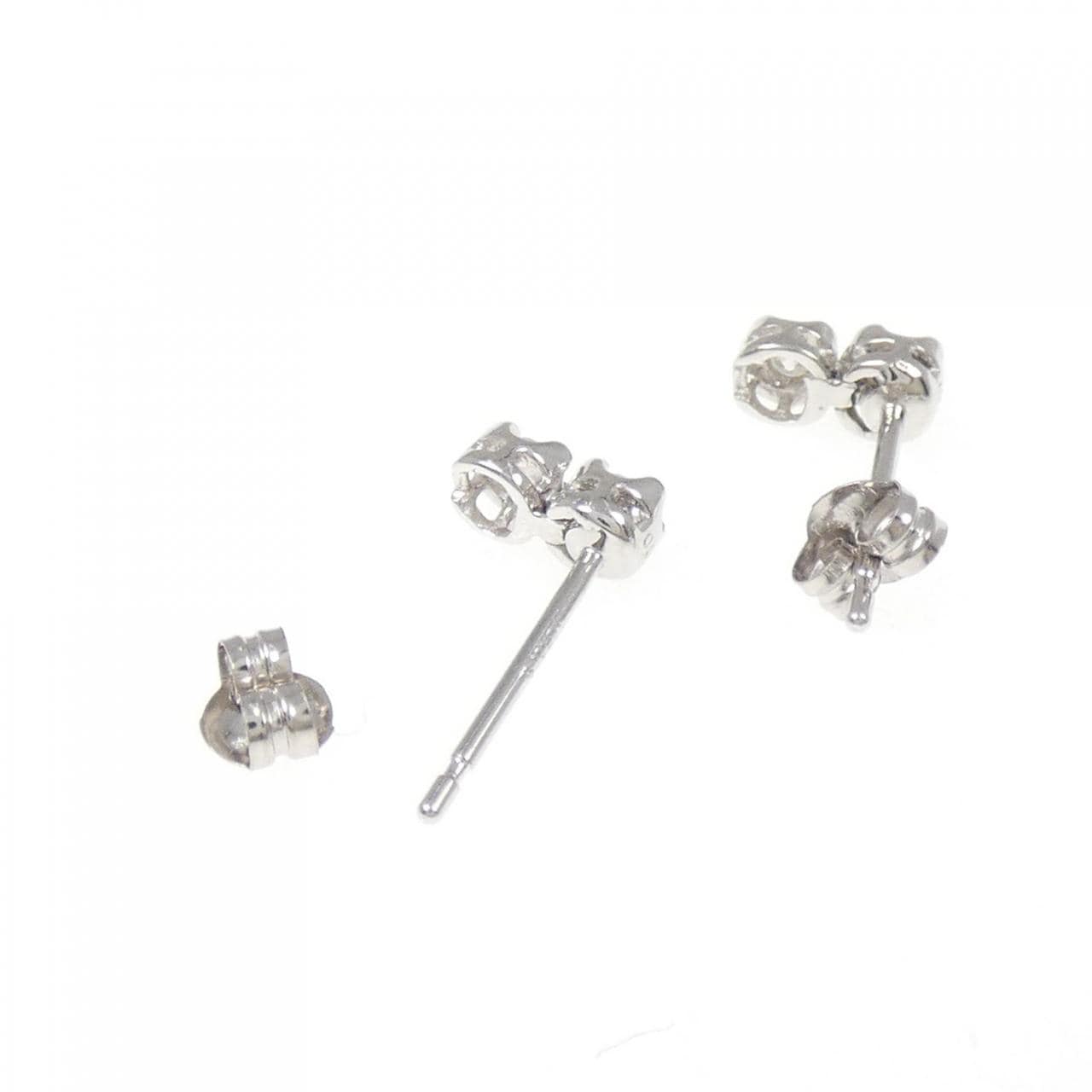 K14WG ダイヤモンド ピアス 0.10CT