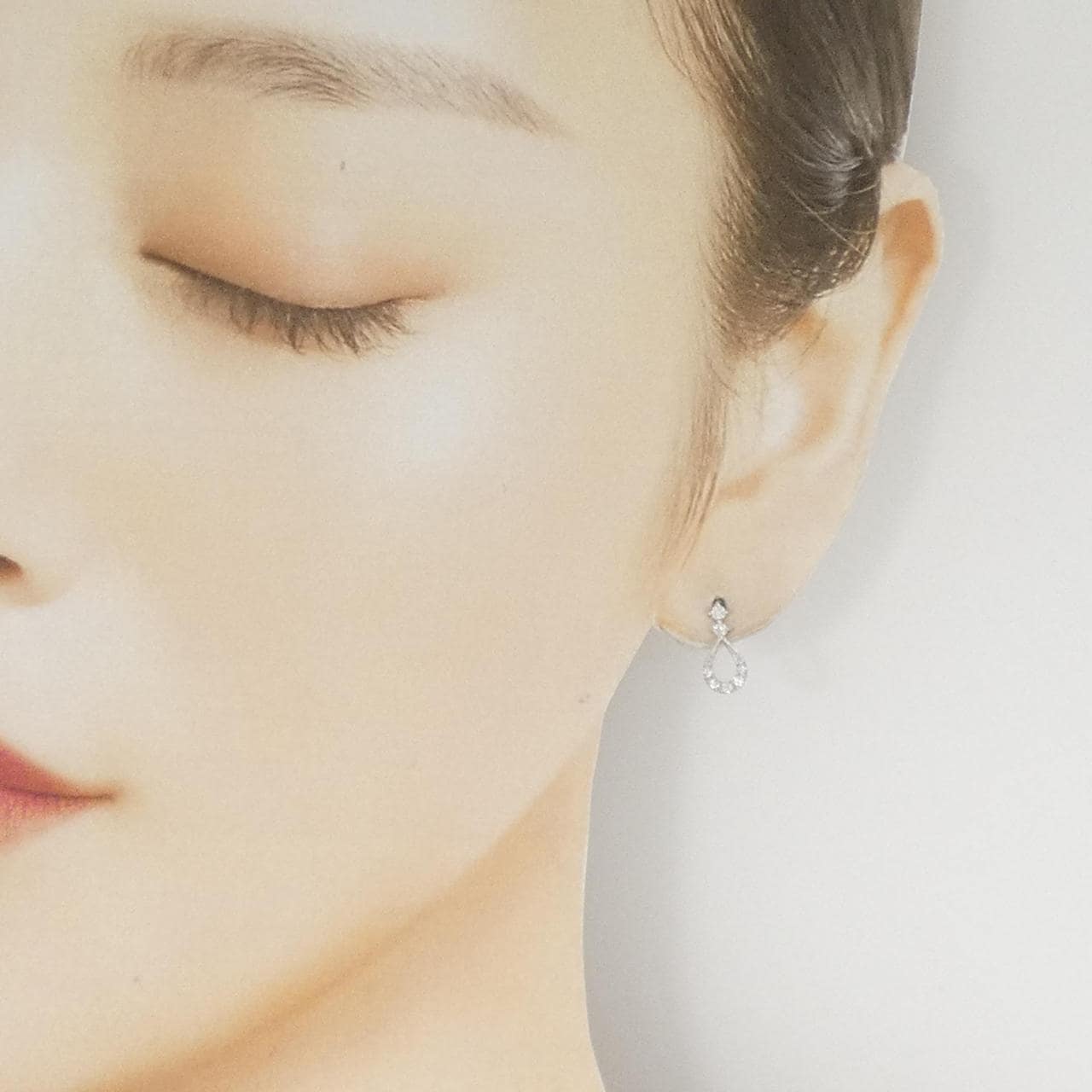 K18WG ダイヤモンド ピアス 0.20CT