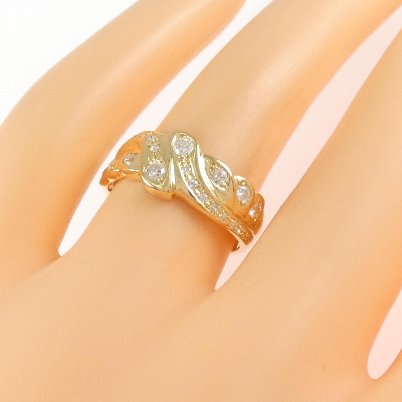 K18YG ダイヤモンド リング 0.34CT