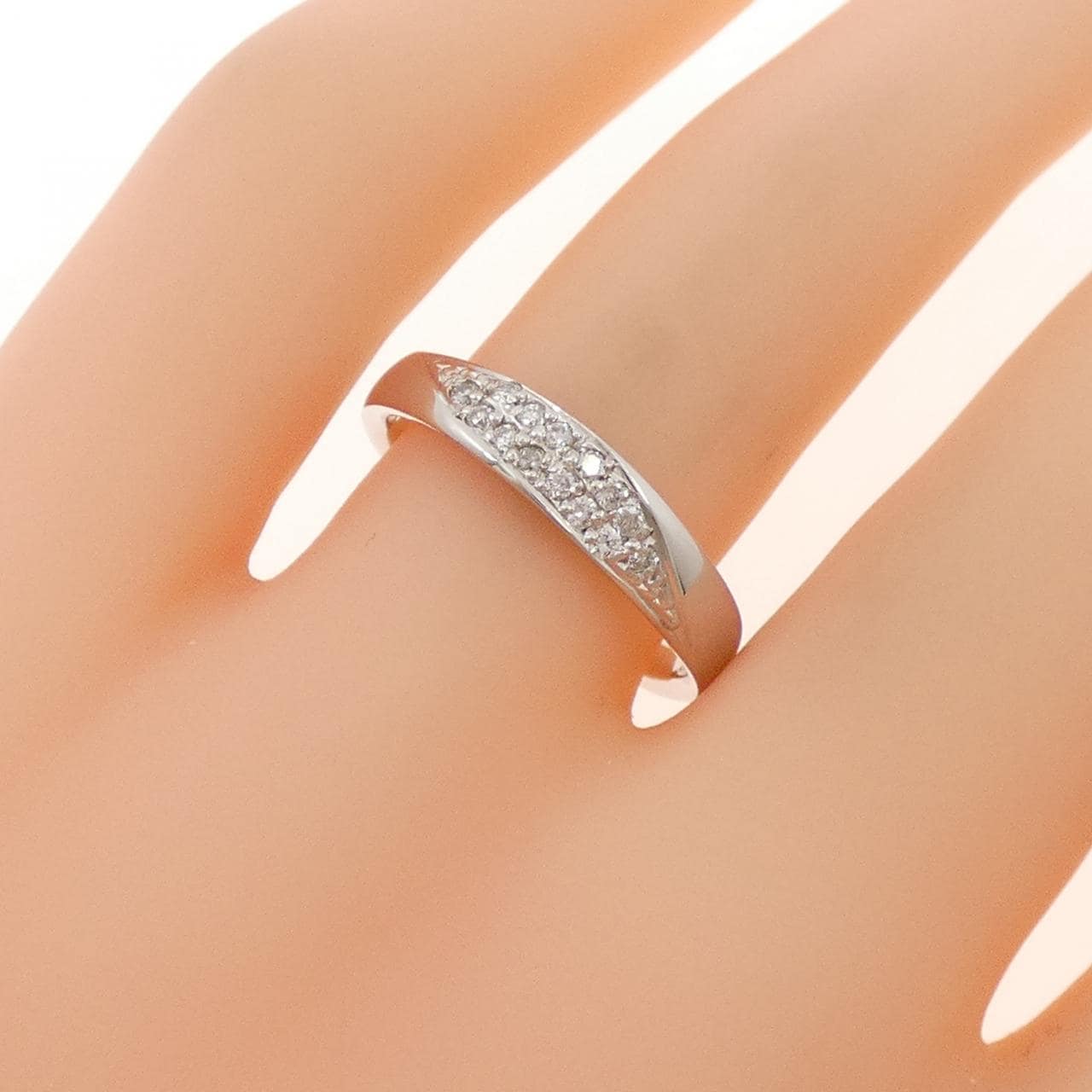 K18WG ダイヤモンド リング 0.12CT