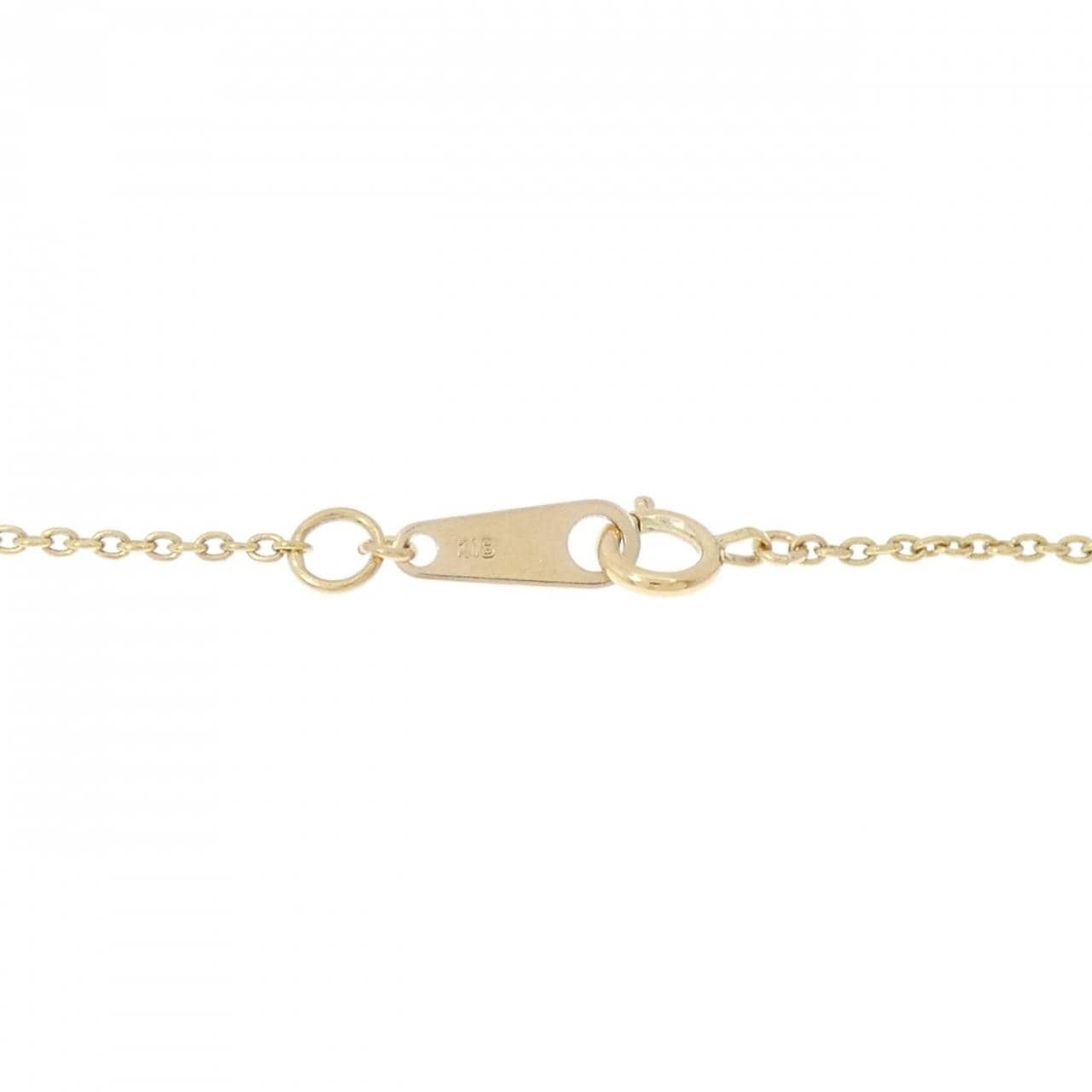 K18YG/PT ハート ダイヤモンド ネックレス 0.16CT